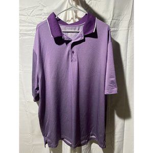 Reebok Golf Polo Shirt Mens 2XLPurple Short Sleeve Button Casual Logo Collar